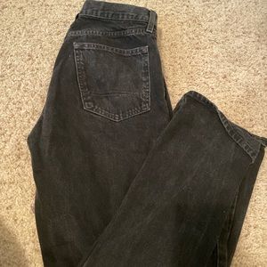 Black high rise washed out jeans